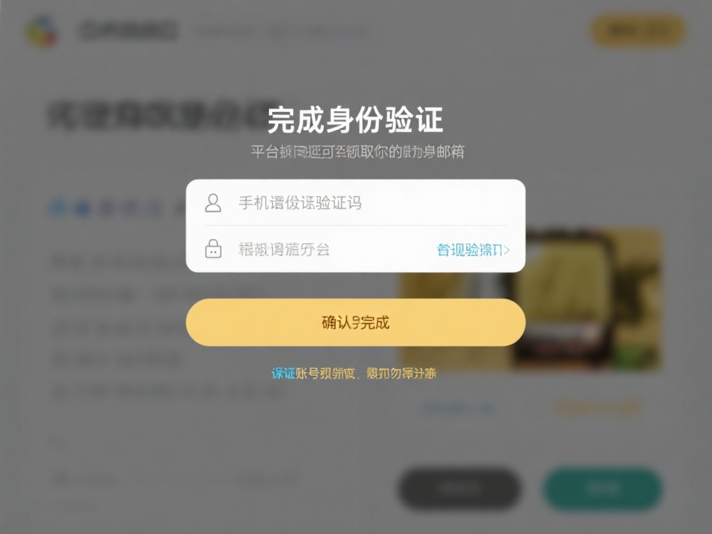 完成身份验证
平台可能会要求你通过邮箱或手机接收